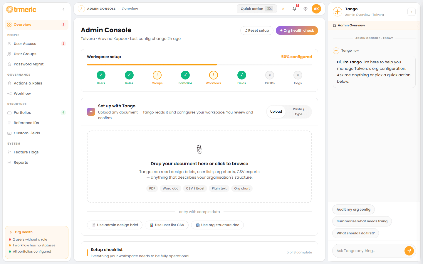 Admin Console — platform administration