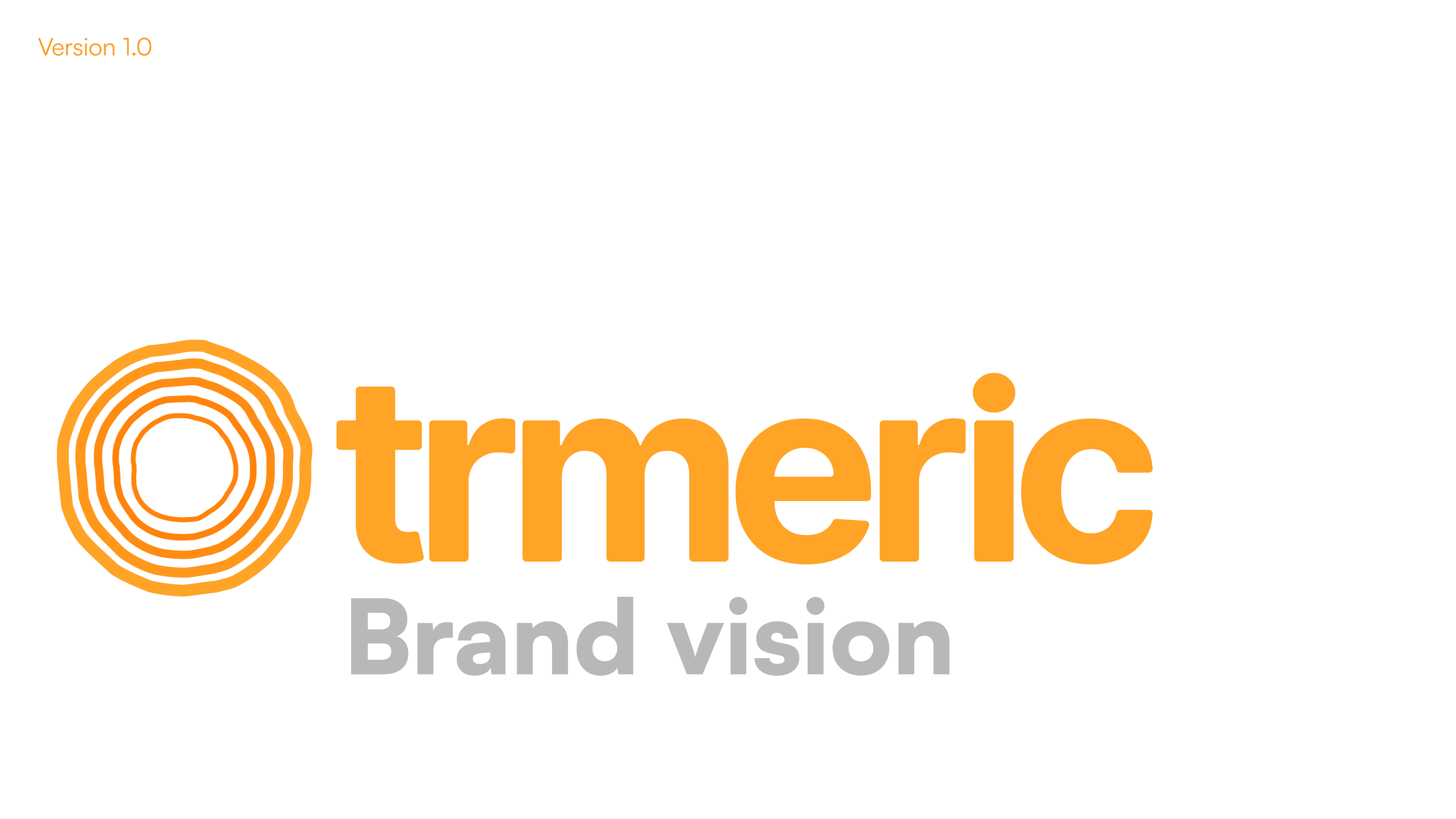Trmeric brand vision v1.0, the concentric ring mark paired with the trmeric wordmark